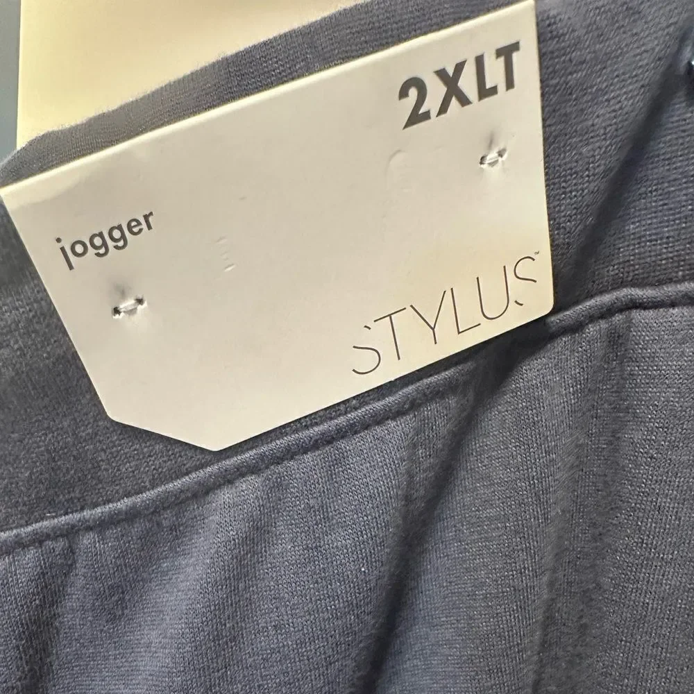 NWT Stylus Men’s Big & Tall Blue Drawstring Waist Joggers - Size 2XLT